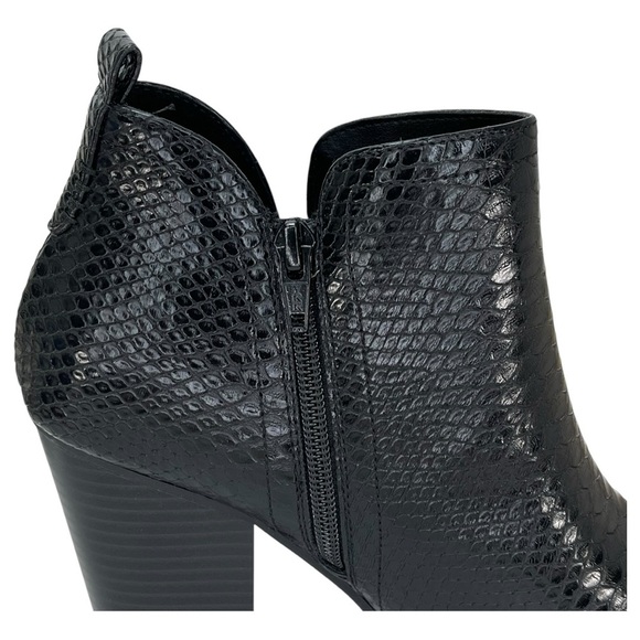 Sun + Stone Pollyy Black Faux Snakeskin Style Womens Ankle Boots Size 5.5M - Picture 9 of 13